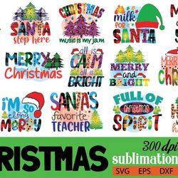 22 designs christmas png bundle, merry christmas yall