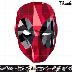marvel deadpool geometric shape prism face graphic png, sublimation