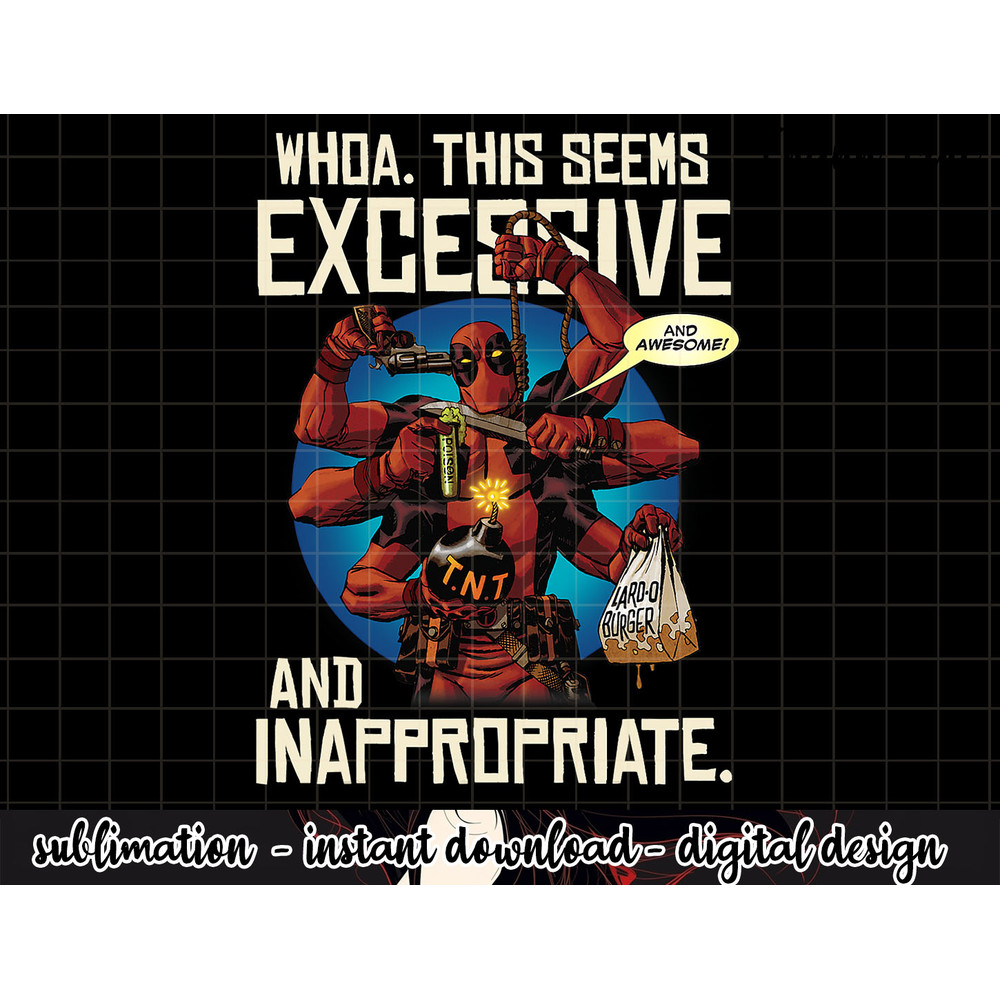 Marvel Deadpool Six Inappropriate Arms Graphic png, sublimation .jpg