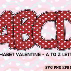 valentine alphabet svg png sublimation