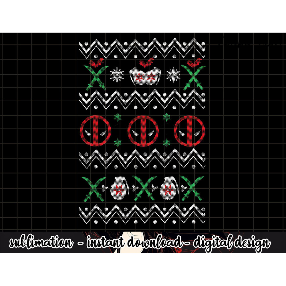 Marvel Deadpool Weapons Ugly Christmas Sweater  .jpg