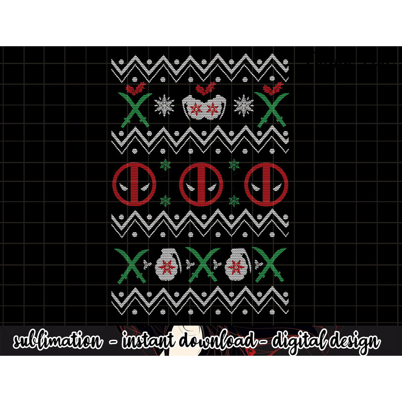 Marvel Deadpool Weapons Ugly Christmas Sweater  .jpg