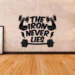 Motivation For Gym Bodybuilder Fitness Crossfit Coach Sport Muscles Wall Sticker Vinyl Decal Mural Art Decor