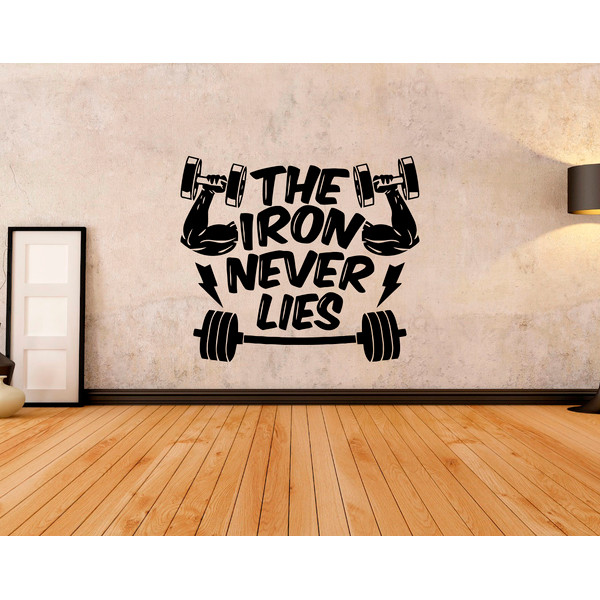 Motivation For Gym, Bodybuilder, Fitness, Crossfit, Coach, Sport, Muscles, Wall Sticker Vinyl Decal Mural Art Decor