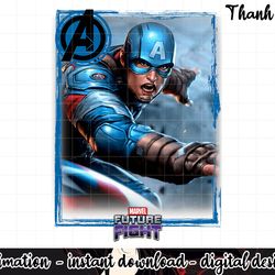 marvel future fight captain america portrait graphic png, sublimation