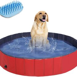 pet pool and bathing tub, pet bath swimming pool with carrying bag and pet brush