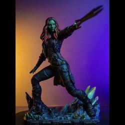 Gamora Guardians of the Galaxy 3D printed hand painted custom figure, Gamora figure handpaint high detail