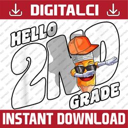 2nd grade, back to school | hello second grade, kids png file sublimation