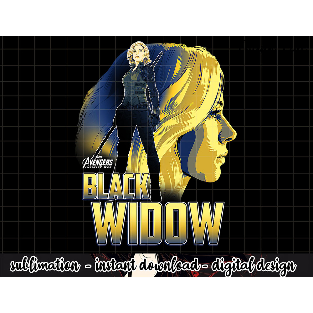 Marvel Infinity War Black Widow Profile Graphic png, sublimation .jpg