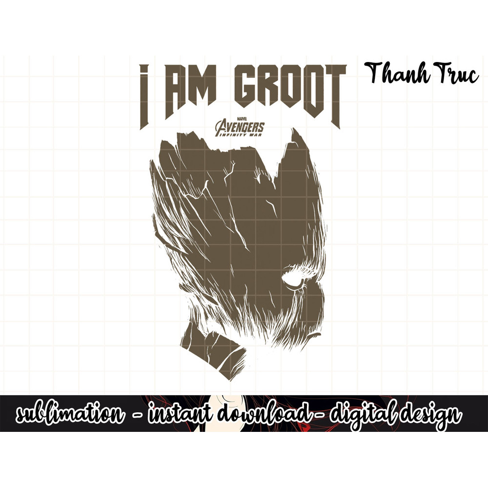Marvel Infinity War I Am Groot Profile Graphic png, sublimation .jpg