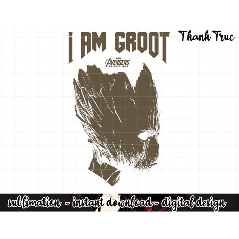 Marvel Infinity War I Am Groot Profile Graphic png, sublimation .jpg