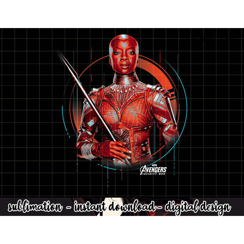 Marvel Infinity War Okoye Tech Portrait Graphic png, sublimation .jpg