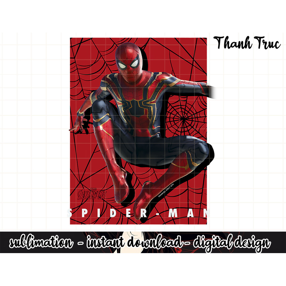 Marvel Infinity War Spider-Man Web Jump Graphic png, sublimation  .jpg