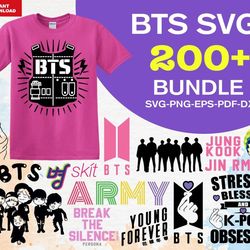 200 bts svg bundle, bts svg, kpop svg