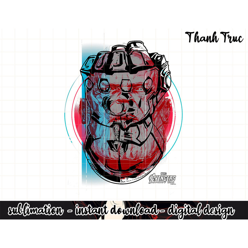 Marvel Infinity War Tech Gauntlet Outline Graphic png, sublimation .jpg