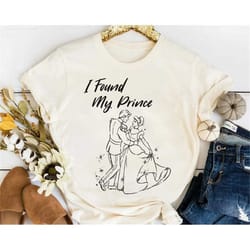 disney cinderella i found my prince line art shirt, magic kingdom holiday trip unisex t-shirt family birthday gift adult