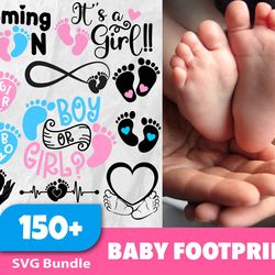 150 baby footprint svg, trending svg, baby foot svg