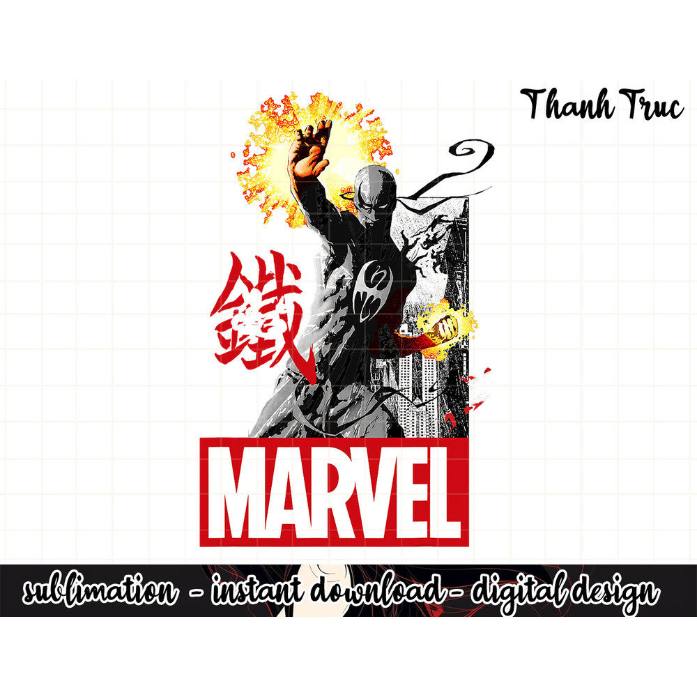 Marvel Iron Fist Flame Of Fury Living Weapon Graphic png, sublimation .jpg