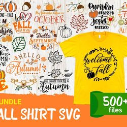 500 bundle fall shirt svg, fall bundle svg, thanksgiving svg