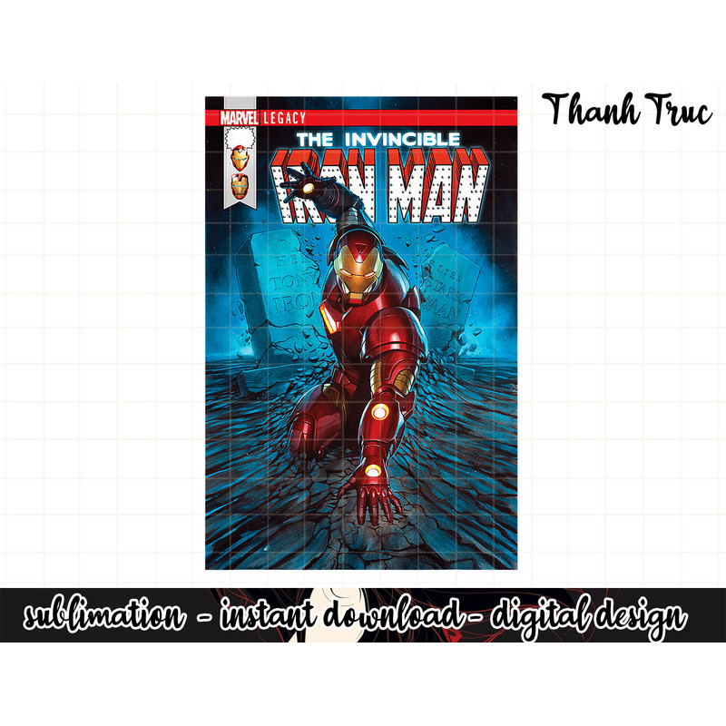 Marvel Iron Man Shock Legacy Comic Cover Graphic png, sublimation .jpg