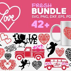 42 love bundle svg, trending svg, heart svg, love svg