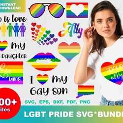 100 lgbt pride bundle svg, lgbt svg, rainbow svg