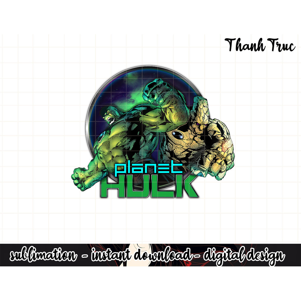 Marvel Planet Hulk & Korg The Dynamic Duo Graphic png, sublimation .jpg