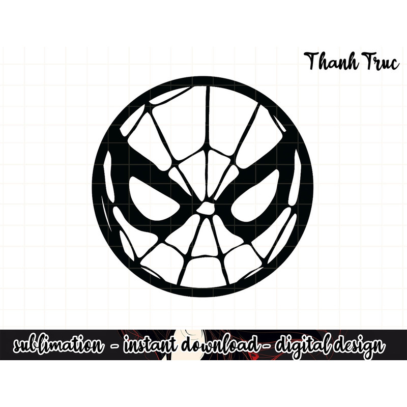 Marvel Spider-Man Circle Mask Kids Graphic png, sublimation .jpg