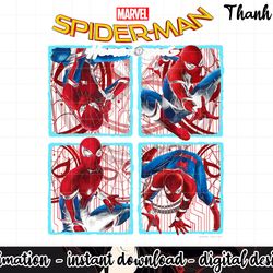 marvel spider-man homecoming boxed in graphic png, sublimation