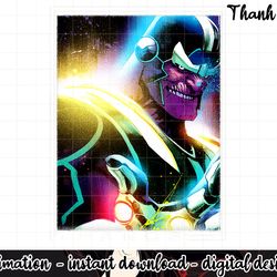 marvel thanos neon glow paint splat graphic png, sublimation