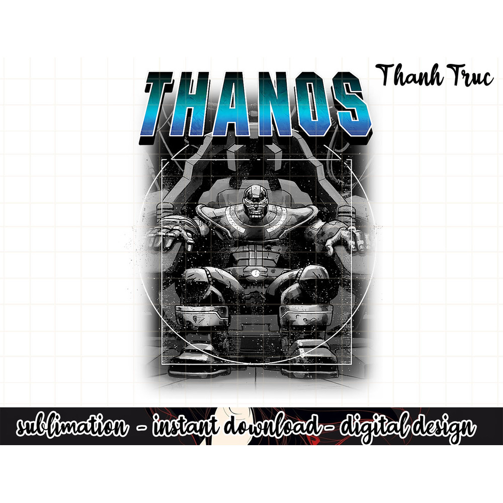 Marvel Thanos On The Throne Comic Graphic png, sublimation .jpg