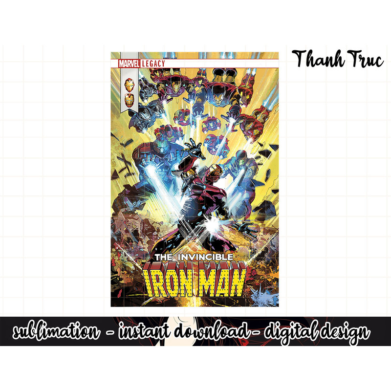 Marvel The Invincible Iron Man System Overload Comic png, sublimation .jpg