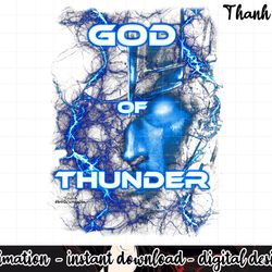 marvel thor ragnarok god of thunder glow graphic png, sublimation