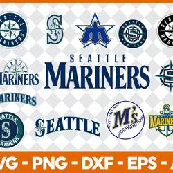 seattle mariners svg bundle, seattle mariners logo svg bundle, mlb teams dxf svg png eps