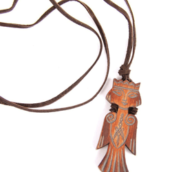 Pendant - amulet "Sirin", 6cm. Jewelry from Siberia, Altai wood cedar