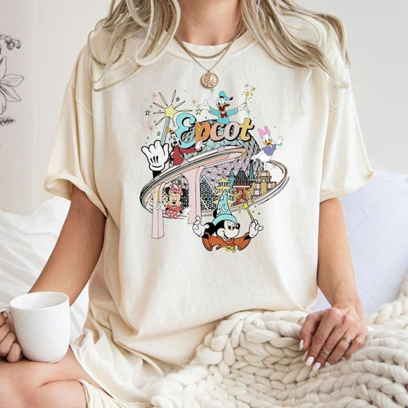 Disney Epcot Shirt, Vintage Epcot 1982 Shirt, Vintage Disney Shirt, Mickey And Friends, Disney Family Trip Matching Tee