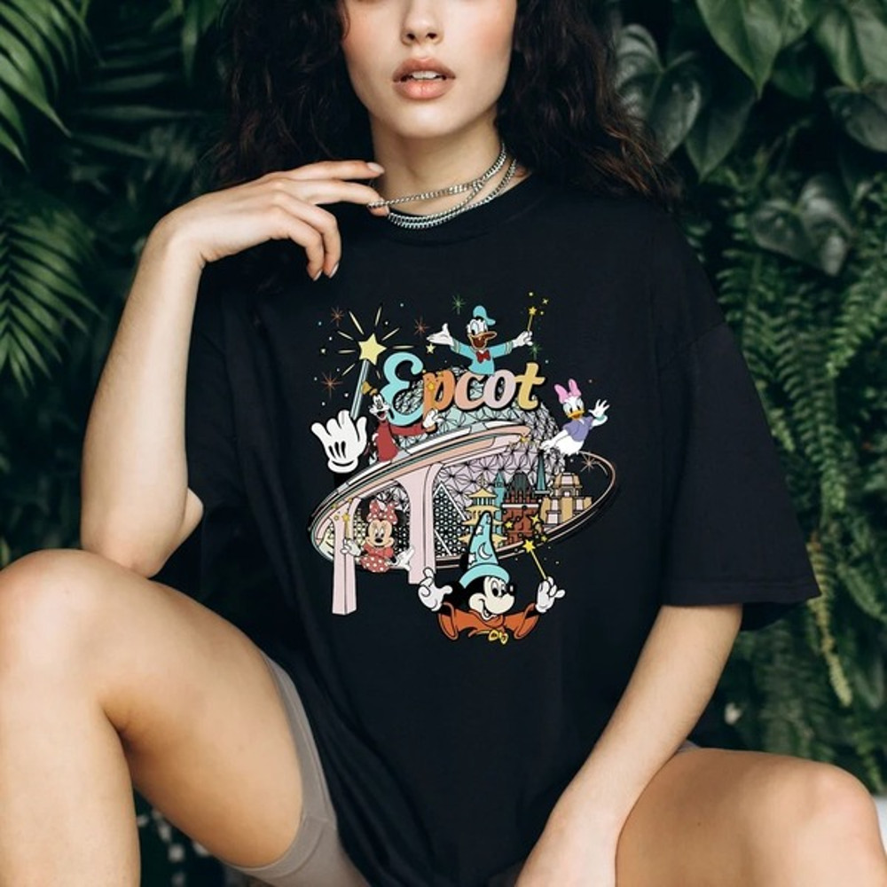 Disney Epcot Shirt, Vintage Epcot 1982 Shirt, Vintage Disney Shirt, Mickey And Friends, Disney Family Trip Matching Tee