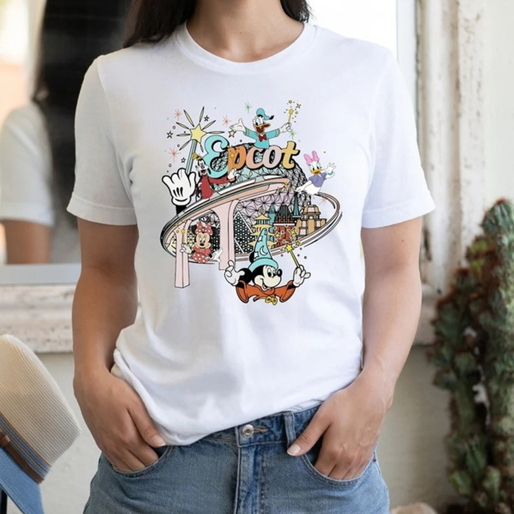 Disney Epcot Shirt, Vintage Epcot 1982 Shirt, Vintage Disney Shirt, Mickey And Friends, Disney Family Trip Matching Tee