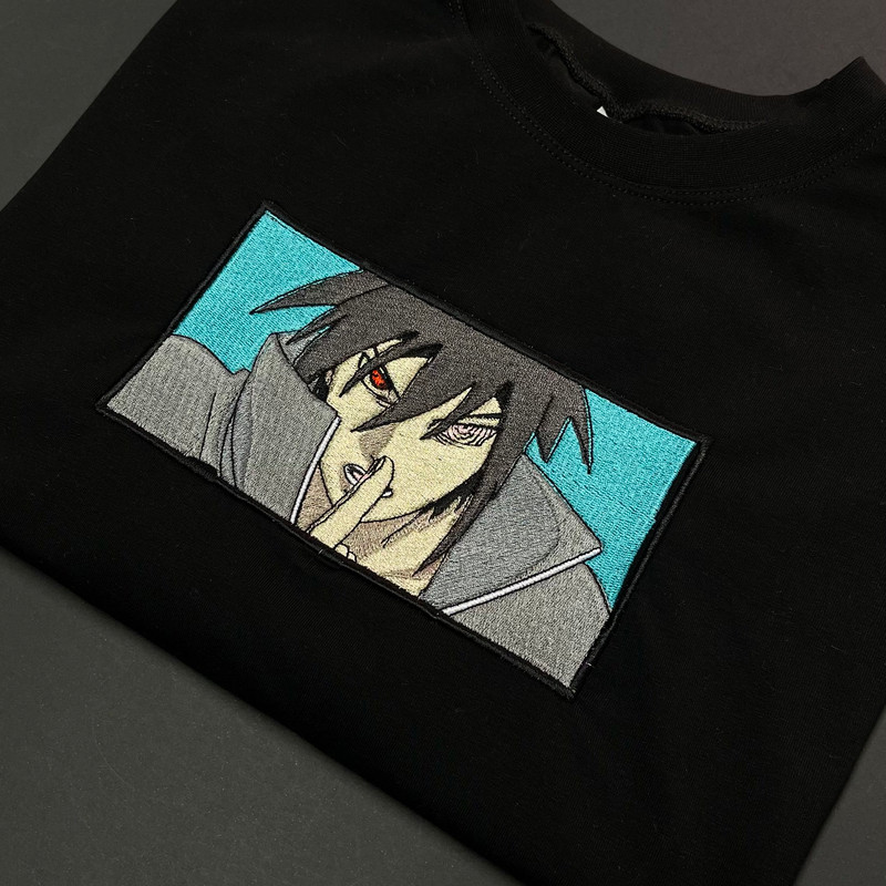 Sasuke TShirt Sasuke Oversized TShirt Sasuke Uchiha TShirt Naruto Anime Embroidered TShirt FREE SHIPPING 0
