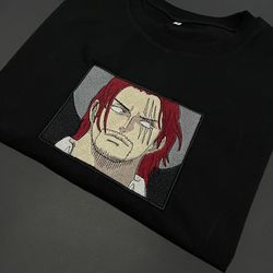 shanks t-shirt / shanks t shirt shanks tshirt one piece luffy anime embroidered t-shirt free shipping