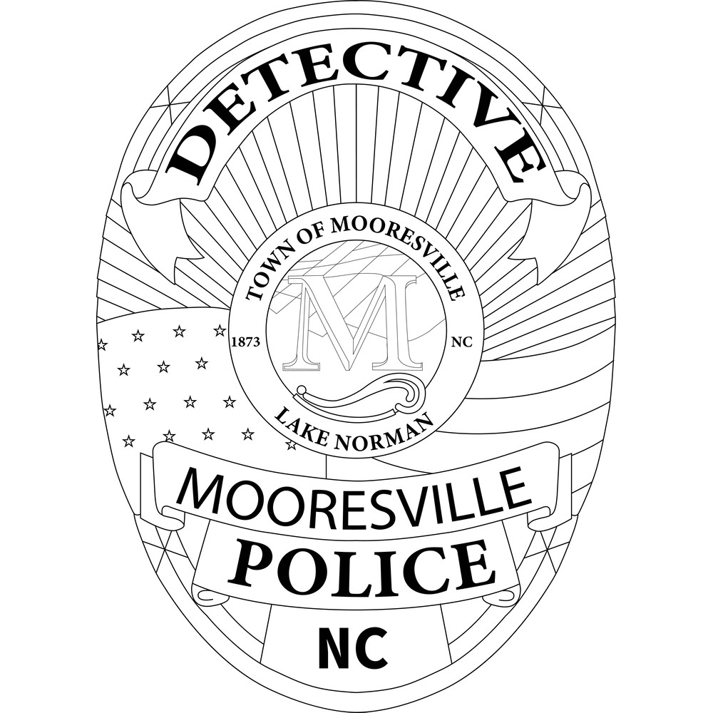 Police Badge, Mooresville Police Detective Badge, Seal, Custom, Ai, Vector, SVG, DXF, PNG, Digital.jpg