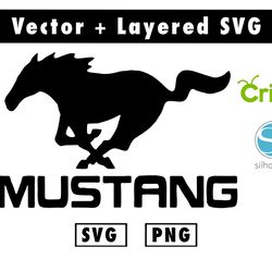 mustang svg and png files for cricut machine , anime svg , manga svg , goku svg
