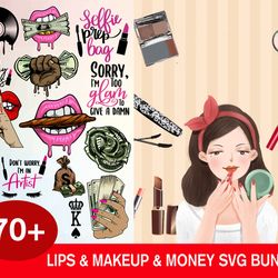 70 lips n makeup bundle, trending svg, lips n makeup