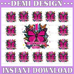 personalized butterflies birthday girls png, birthday numbers png, pink butterfly family bundle png, digital download