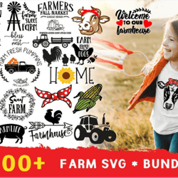 1200 farm svg bundle, farm animal svg, farmlife svg