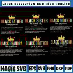 juneteenth family matching svg, black family noun svg, black father, black mother, black grandma, juneteenth png, sublim