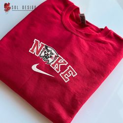 Nike Davidson Wildcats Embroidered Crewneck, NCAA Embroidered Sweater, Davidson Wildcats Hoodies, Unisex Shirt