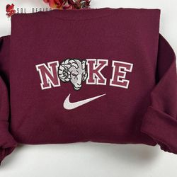 Nike Fordham Rams Embroidered Crewneck, NCAA Embroidered Sweater, Fordham Rams Hoodies, Unisex Shirt