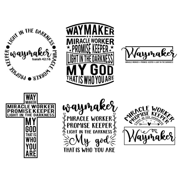 WAYMAKER Christian Bundle SVG, Scripture Bundle, Instant Dow | Inspire ...