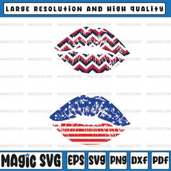 usa lips png , kiss kisses 4th of july png , fourth of july, patriotic american flag lips, sublimation png file, digital